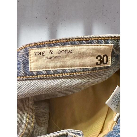 $275 RAG & BONE Maya High-Rise Boyfriend Slim Jeans Raven w/ Holes Size 30 NWT!! - Picture 4 of 7
